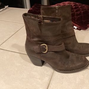 Leather boots
